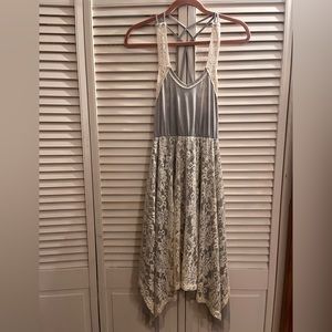 Asymmetrical lace dress